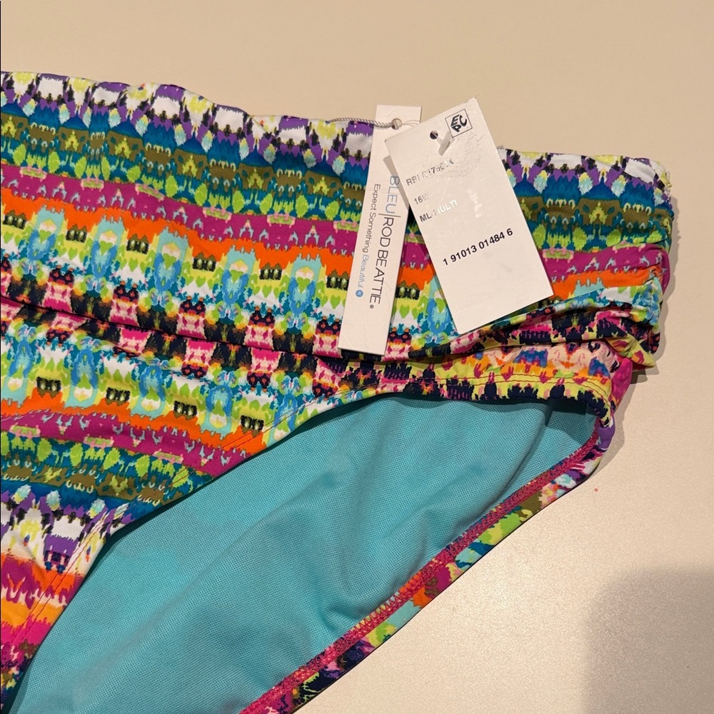 Multicolor Patterned Bikini Bottom - Picture 6 of 8